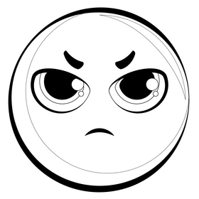 Hot Face Emoji Emoticon Smiley Drawing Black And White Clipart Free
