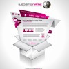 Creative Origami for web template vector set01