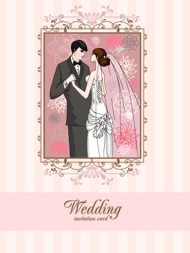 Free EPS file Wedding card background 04 vector download