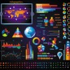 Business color Data Statements vector 03