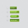 Creative green Buttons Layered PSD