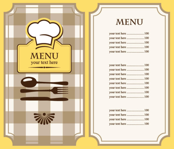 Set of cafe and restaurant menu cover template vector 03