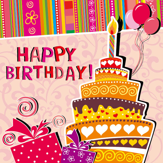 Funny cartoon Happy Birthday cards vector 03 - Vector Birthday free