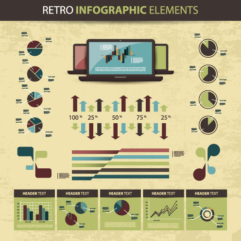 Retro Infographics Vector