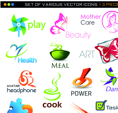 Logo Design Free on 3d Logos Design Elements Vector 03   Vector Logo Free Download