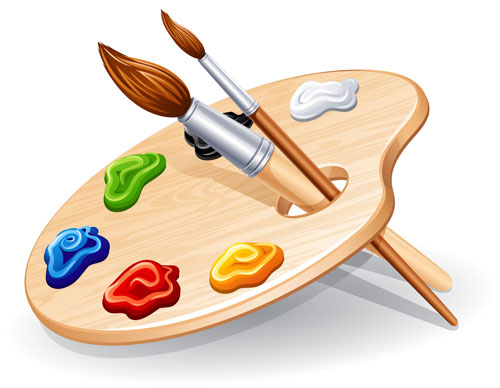 clipart paint brushes and palette - photo #24
