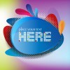 Colorful background with Shiny label vector graphic 02