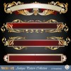 Set of Vintage frameworks elements vector 02