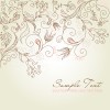 Elements of Floral decoration Background vector 01