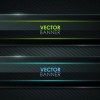 Set of Shiny Black Banners vector 05