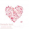 Set of Floral Heart elements vector 02