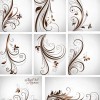 Different Patterns of floral design vector 01