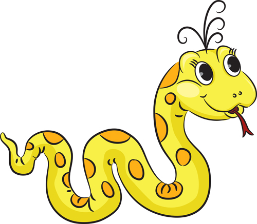 Cute Snake 2013 design elements vector material 02