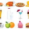 Various Food elements mix vector 05