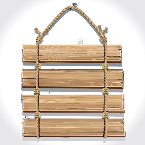 Retro Wooden board Signage design vector 01 free download