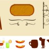 Various cafe Signs vector material set 02