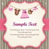 Set of Cute Baby backgrounds vector 04