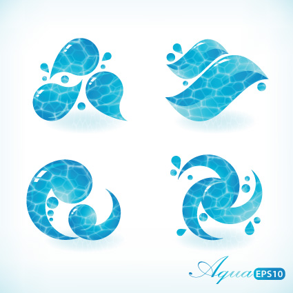 Design on Set Of Creative Water Design Elements Vector 05   Vector Other Free