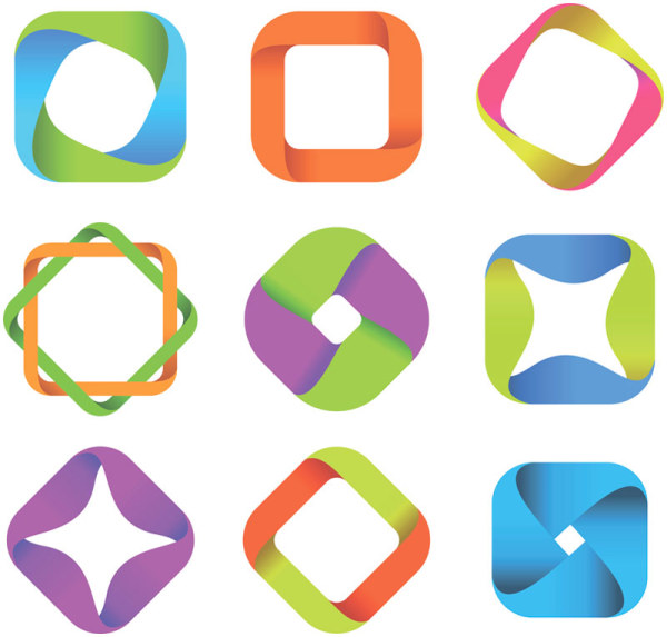  Abstract logo design elements vector 07  Vector Logo free download