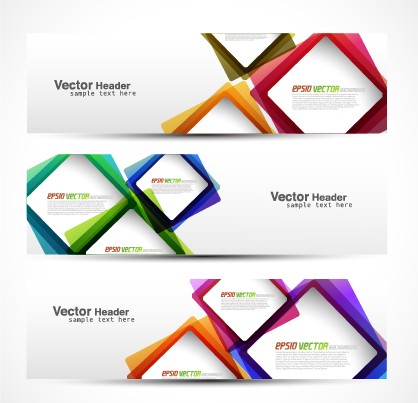 Free EPS file Vector heard of modern banner design elements 02 