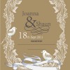 Set of wedding card design elements vector 04