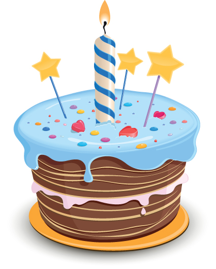 Set of birthday cake vector material 04 â€“ Over millions vectors ...