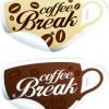 Vector Coffee break stickers elements 03