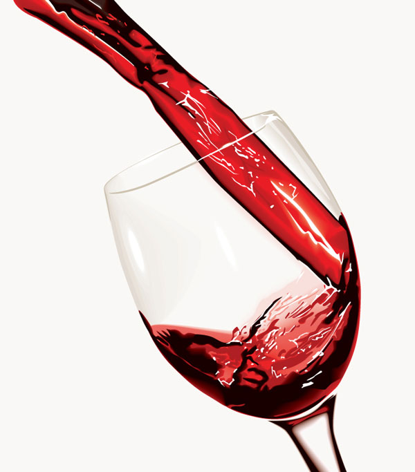 Pour the wine instant - Vector Food free download - 웹