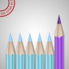 Different Colored pencil vector set 03