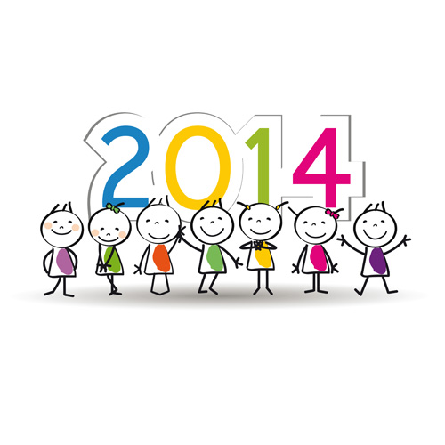 http://freedesignfile.com/upload/2013/10/Child-and-New-Year-2014-vector-03.jpg