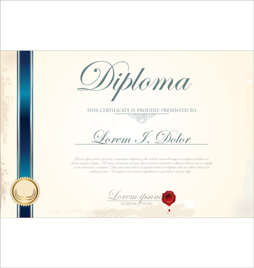 Certificate Design In Vector Best Certificate template design vector 01