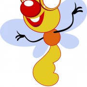 Cute cartoon bee vector material