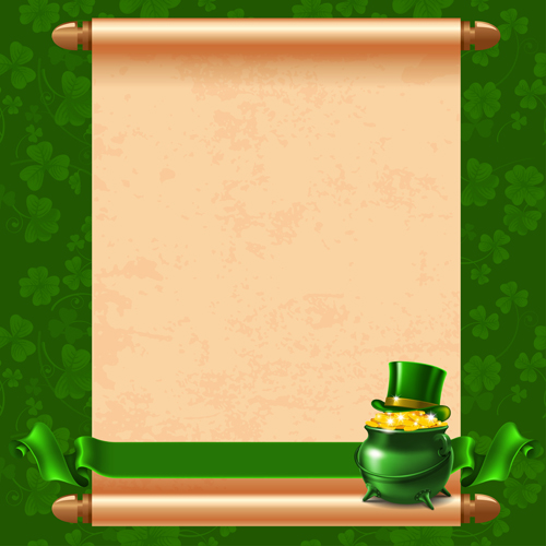 Green saint patrick day background vector 02 - Vector Background free