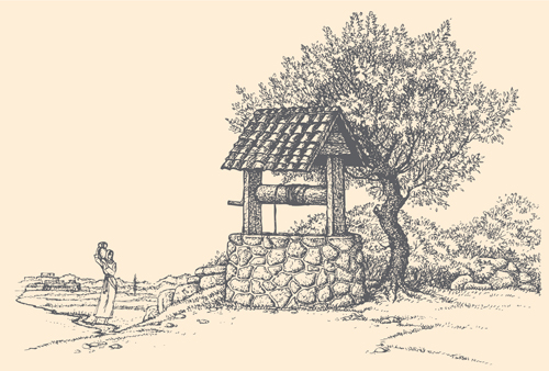 Countryside Landscape Drawings