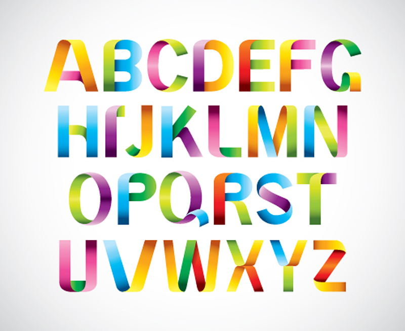 colored-ribbon-alphabet-vector-vector-font-free-download