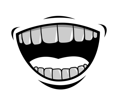 Cartoon mouth and teeth vector set 02 free download