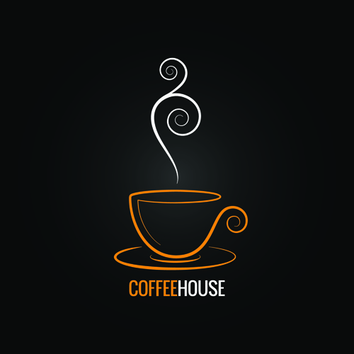 Vector coffee menu logo design 02