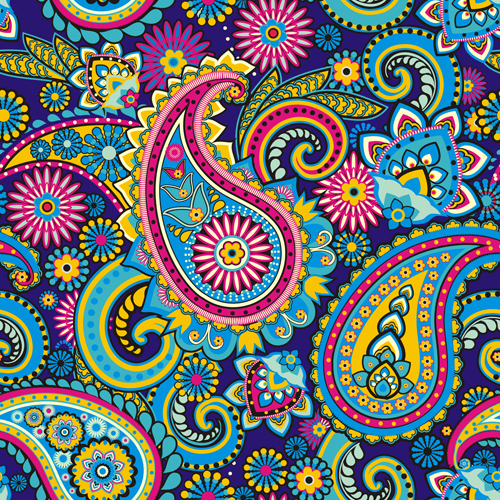 Floral paisley pattern seamless vector 04 free download