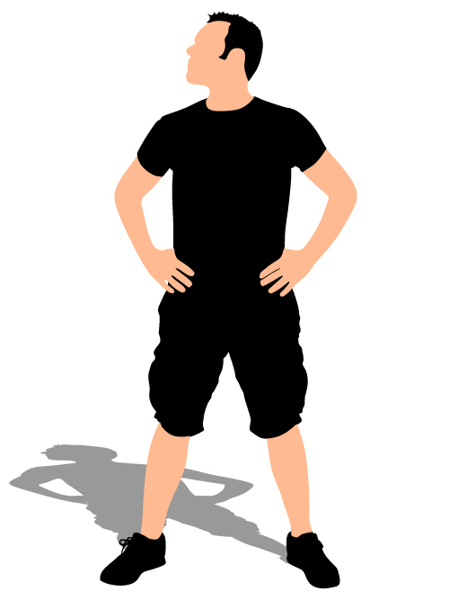 Young man vector illustration material - Vector People free download