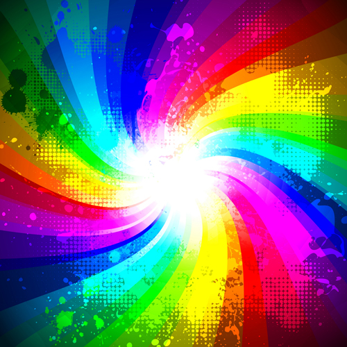 Rainbow splash grunge background vector - Vector Background free download