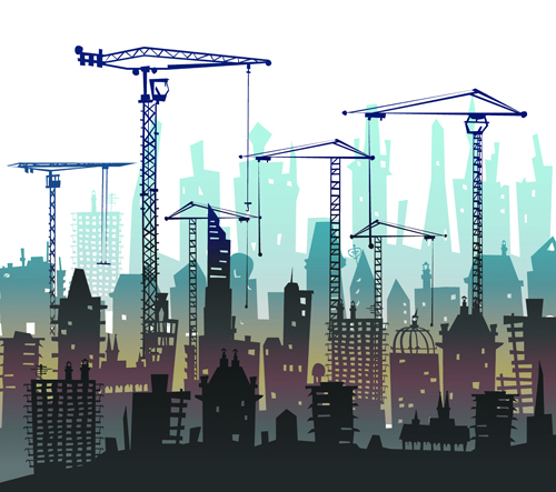 Building construction background vectors 03 - Vector Background free