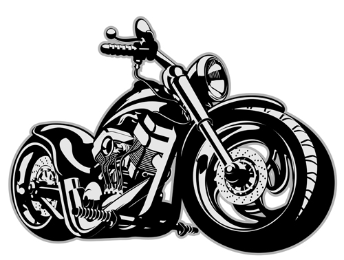 Vintage Motorcycle Illustration Design Vector 02 Free Download