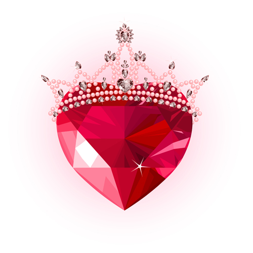 Shining diamond heart valentines day cards vector 03 - Vector Card ...