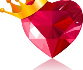 Shining diamond heart valentines day cards vector 03 - Vector Card ...