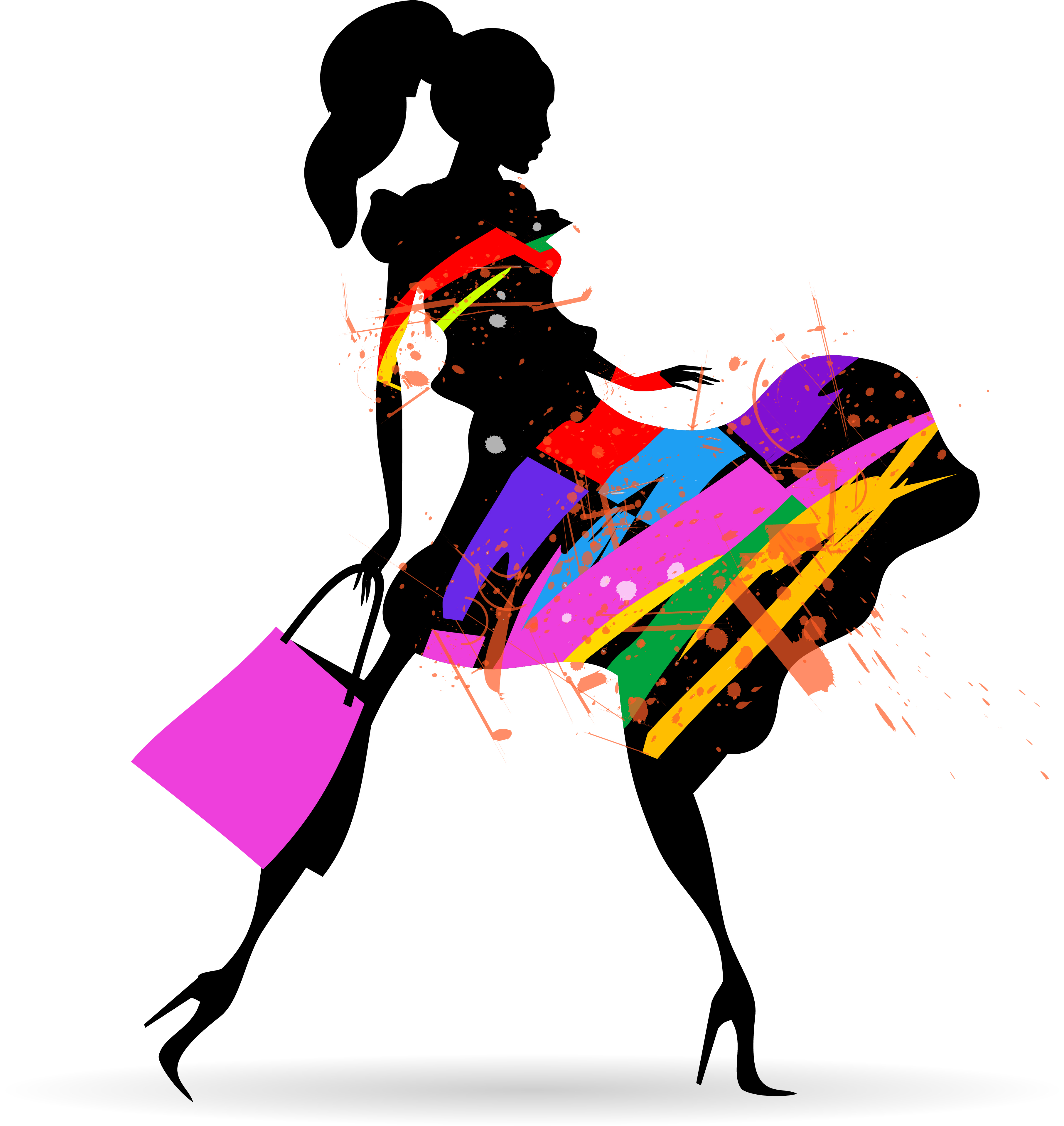 psd clipart- fashion shopping girl - photo #6