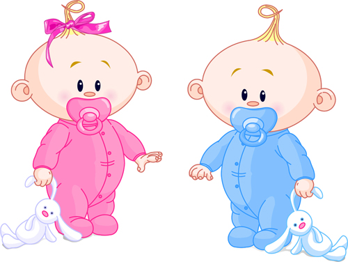 Cartoon cute baby vector illustration 07 free download