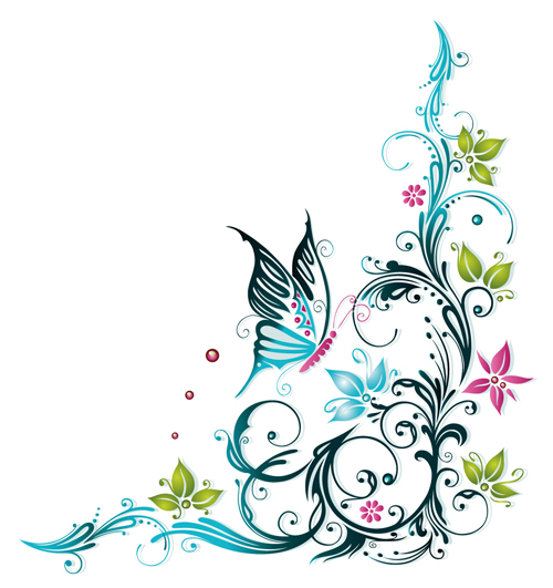 Ornament-floral-with-butterflies-vectors-material-09.jpg