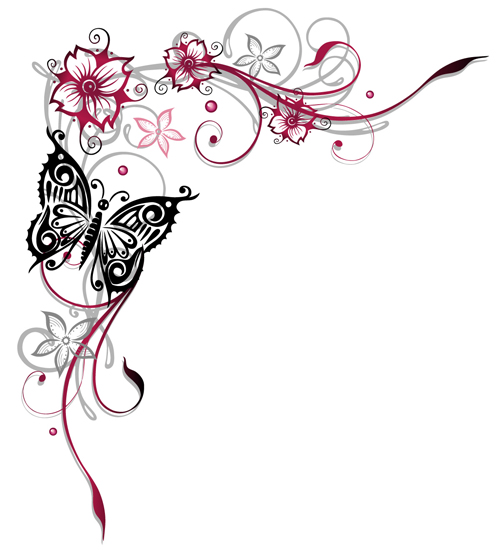 Ornament-floral-with-butterflies-vectors-material-13.jpg
