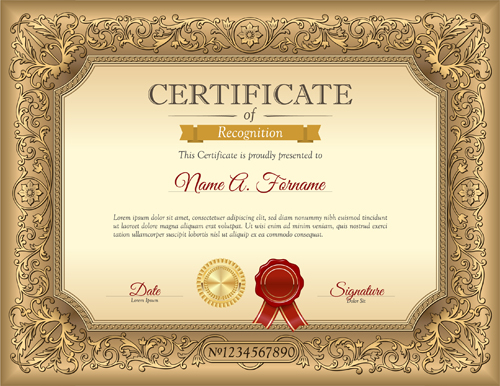 certificate golden photoshop download