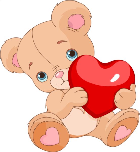 teddy bear holding heart clipart - photo #25